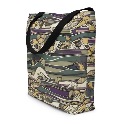Paleo Drift on a Large Tote Bag W/ Pocket