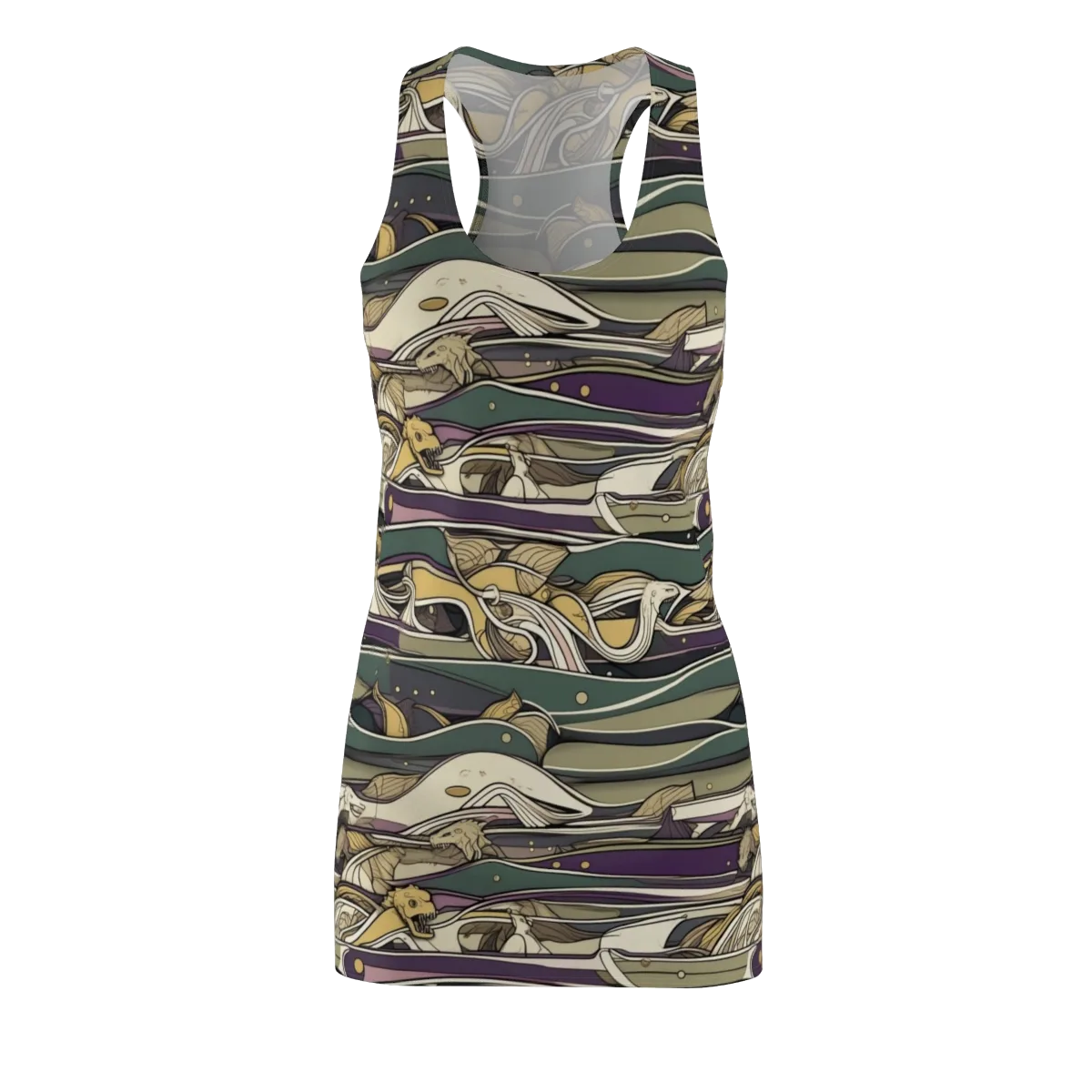 Paleo Drift on Racerback Dress — Front