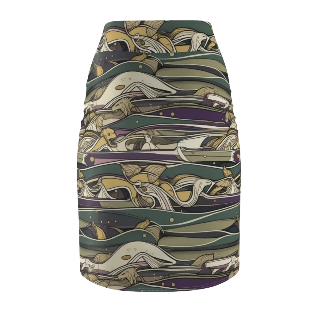 Paleo Drift on Pencil Skirt — Back