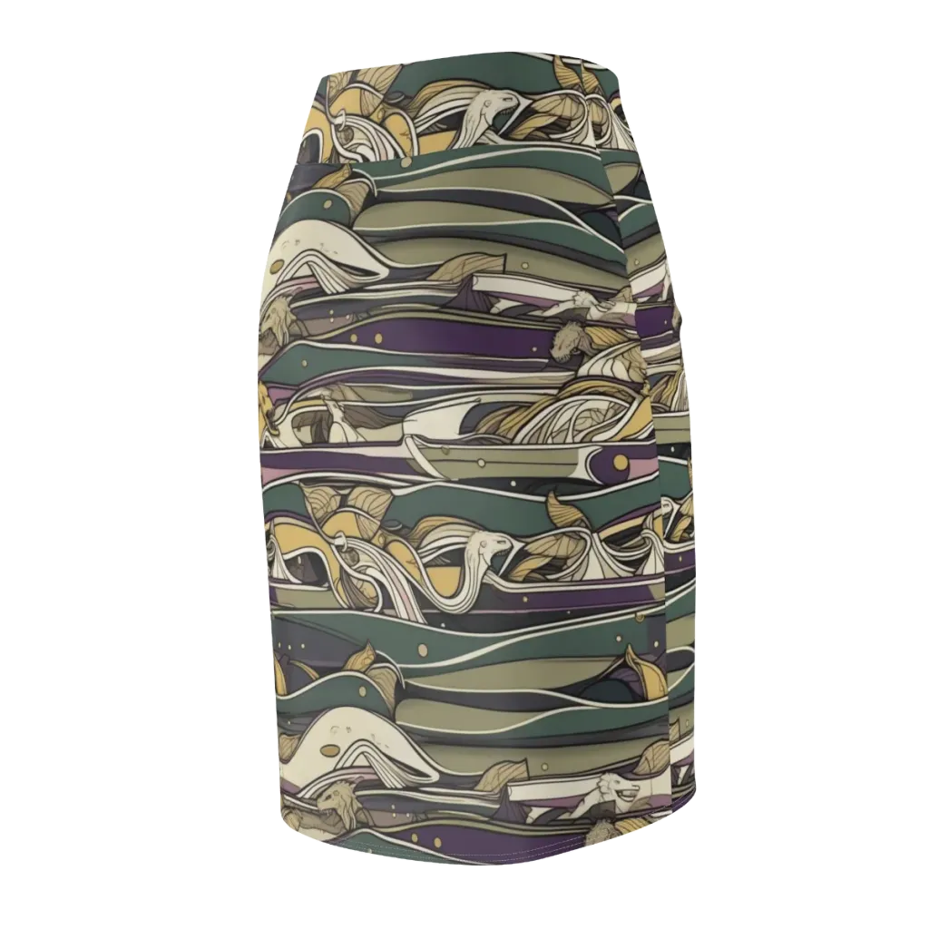 Paleo Drift on Pencil Skirt — Back Side