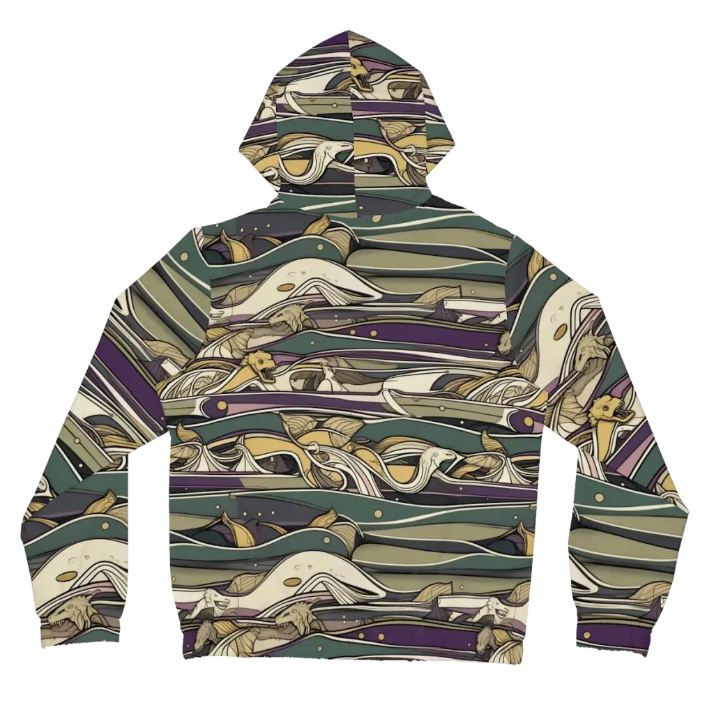 Paleo Drift on Women's Full-Zip Hoodie — Back