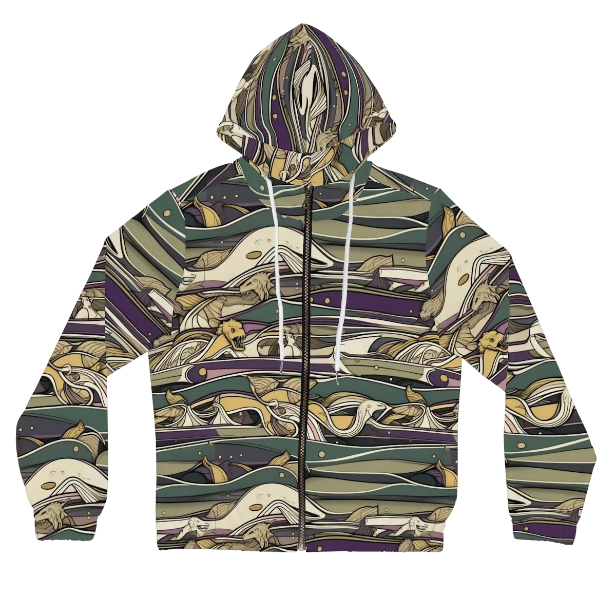 Paleo Drift on Women's Full-Zip Hoodie — Front