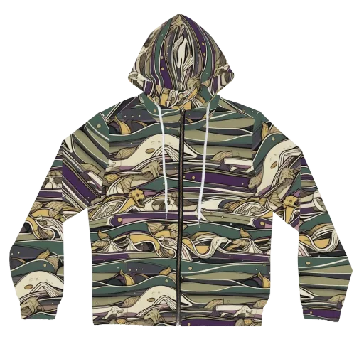 Paleo Drift on a Women's Full-Zip Hoodie