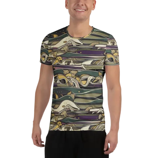 Paleo Drift on a Men's Athletic T-Shirt