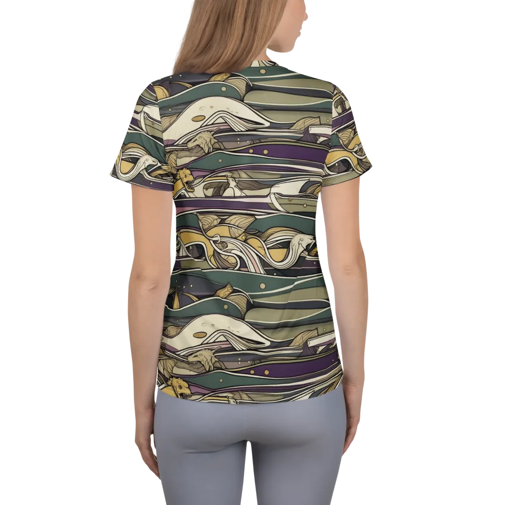 Paleo Drift on Women's Athletic T-Shirt — Back