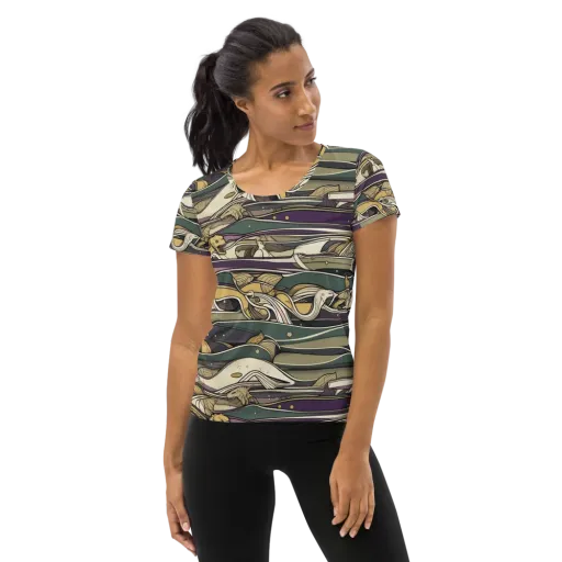 Paleo Drift on a Women's Athletic T-Shirt