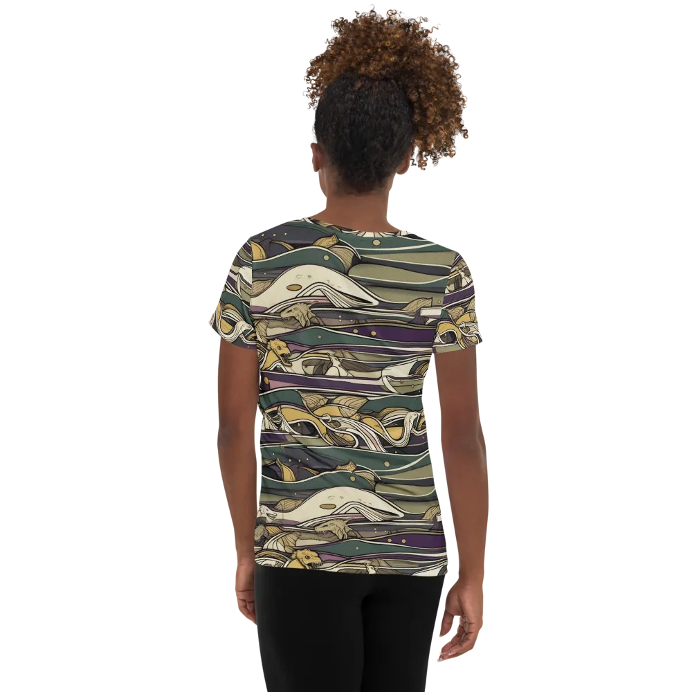 Paleo Drift on Women's Athletic T-Shirt — Back