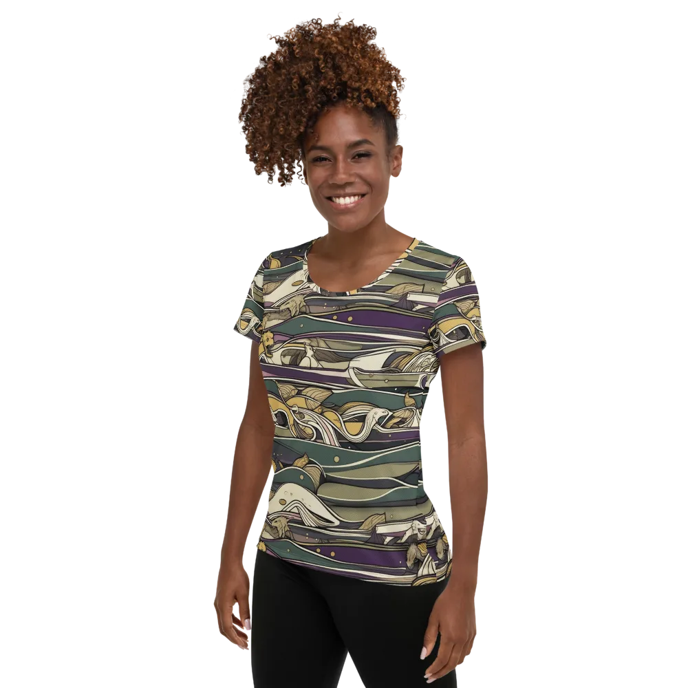 Paleo Drift on Women's Athletic T-Shirt — Left