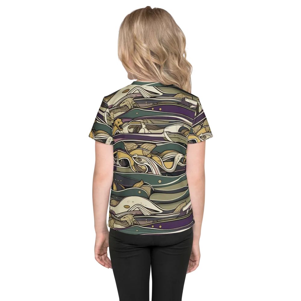 Paleo Drift on Kids Crew Neck T-Shirt — Back