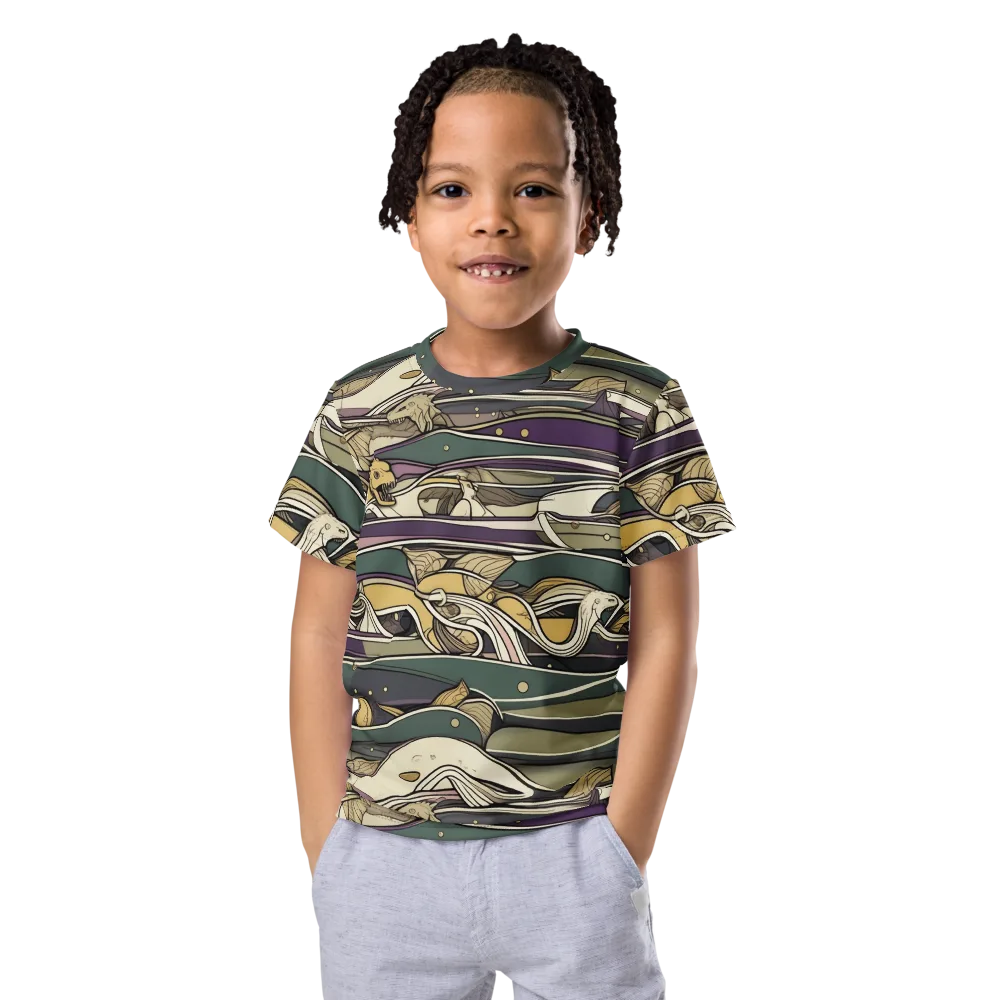 Paleo Drift on Kids Crew Neck T-Shirt — Front
