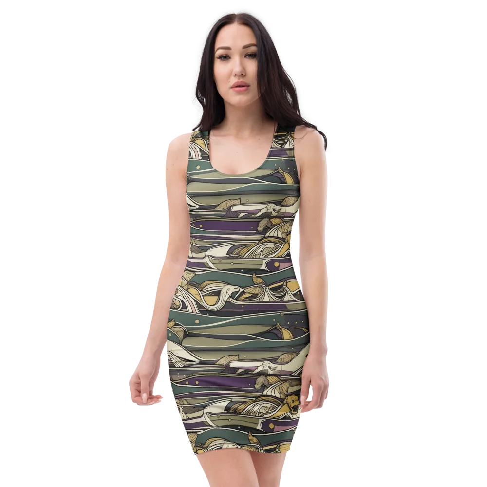 Paleo Drift on Bodycon Dress — Front