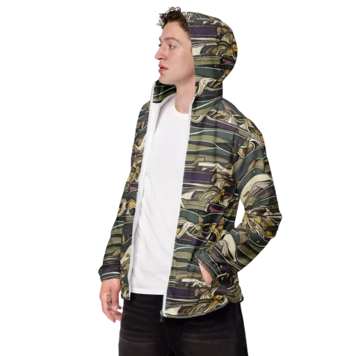 Paleo Drift on a Men's Windbreaker