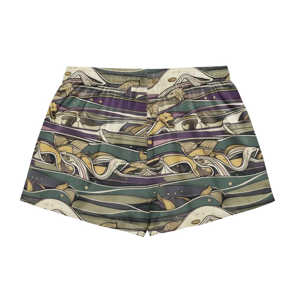 Paleo Drift on Women's Pajama Shorts — Back