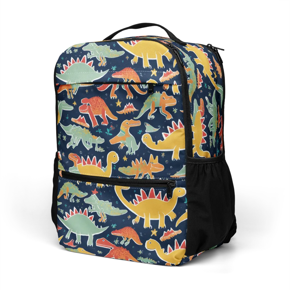 Dino Disco on Utility Backpack — Left Front