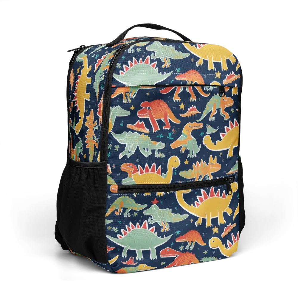 Dino Disco on Utility Backpack — Right Front