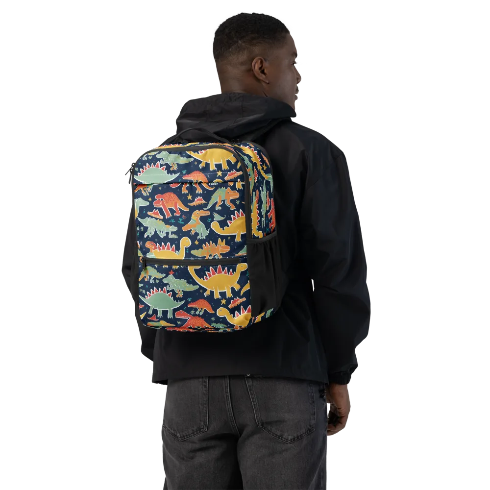 Dino Disco on Utility Backpack — Back