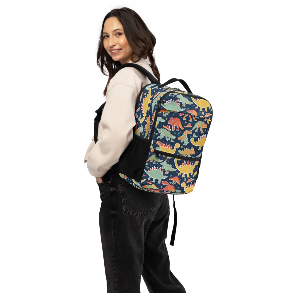 Dino Disco on Utility Backpack — Back