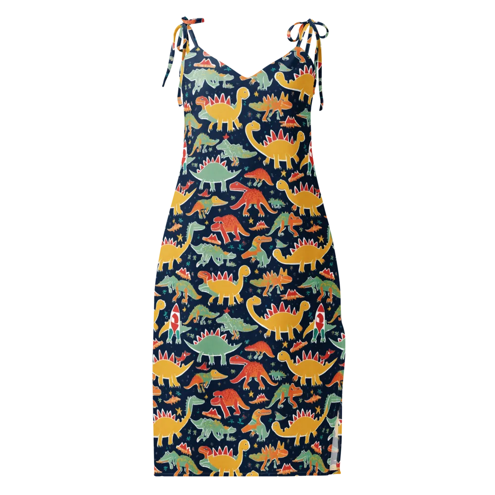 Dino Disco on Slip Dress — Front