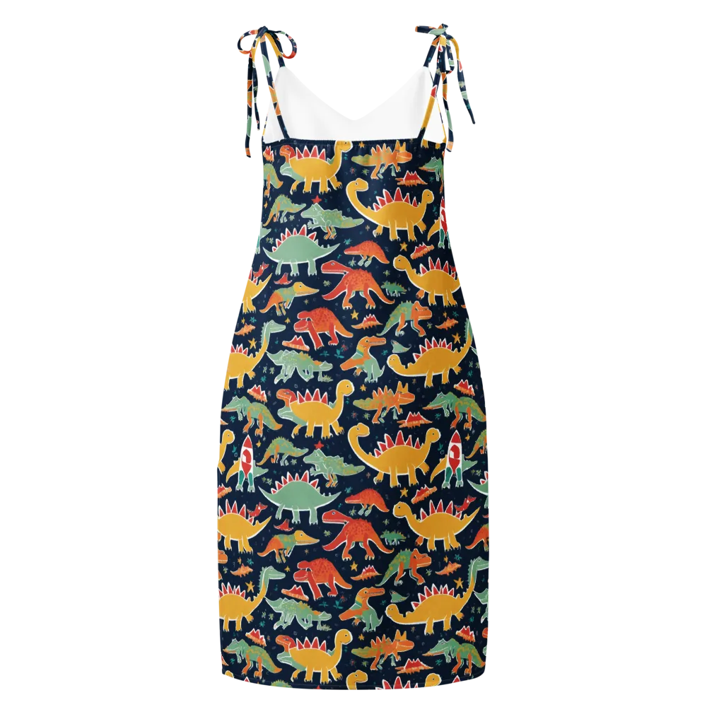 Dino Disco on Slip Dress — Back