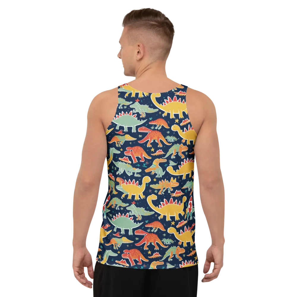 Dino Disco on Men's Tank Top — Back