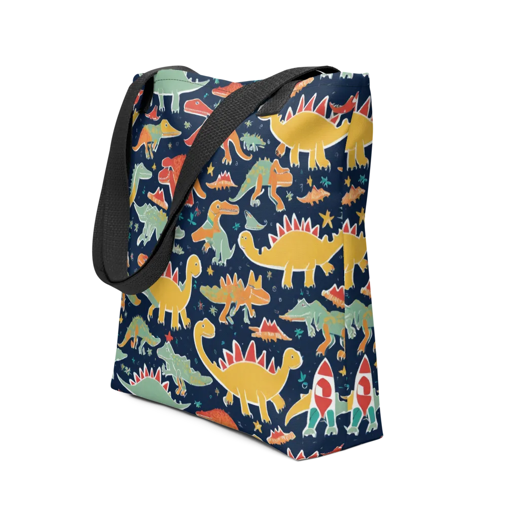 Dino Disco on Tote Bag — Front
