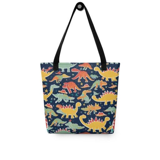 Dino Disco on a Tote Bag