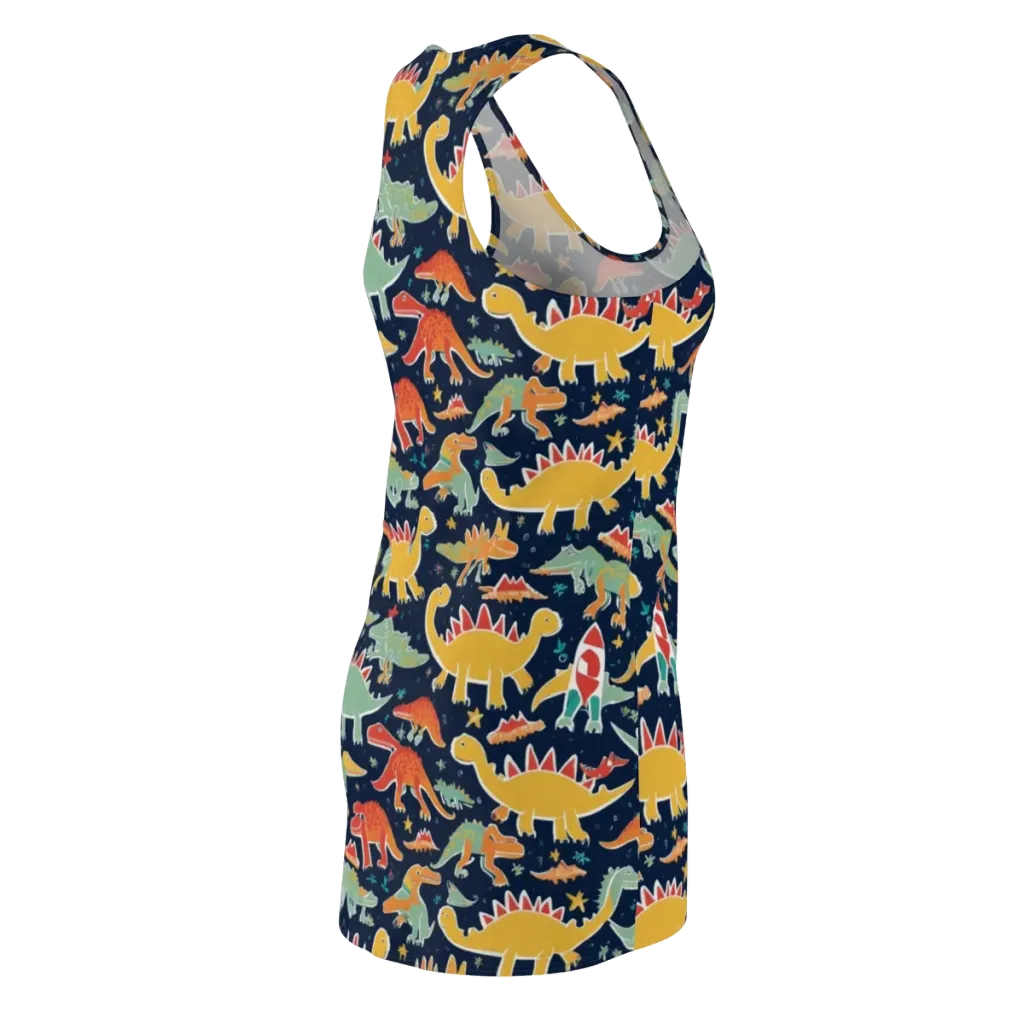 Dino Disco on Racerback Dress — Back Side