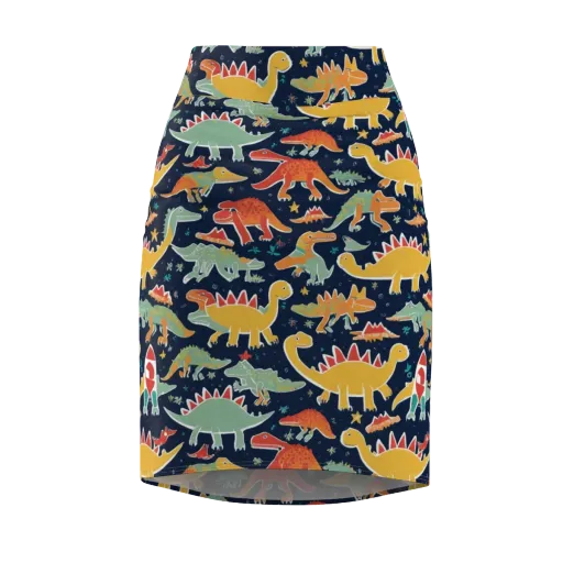 Dino Disco on a Pencil Skirt