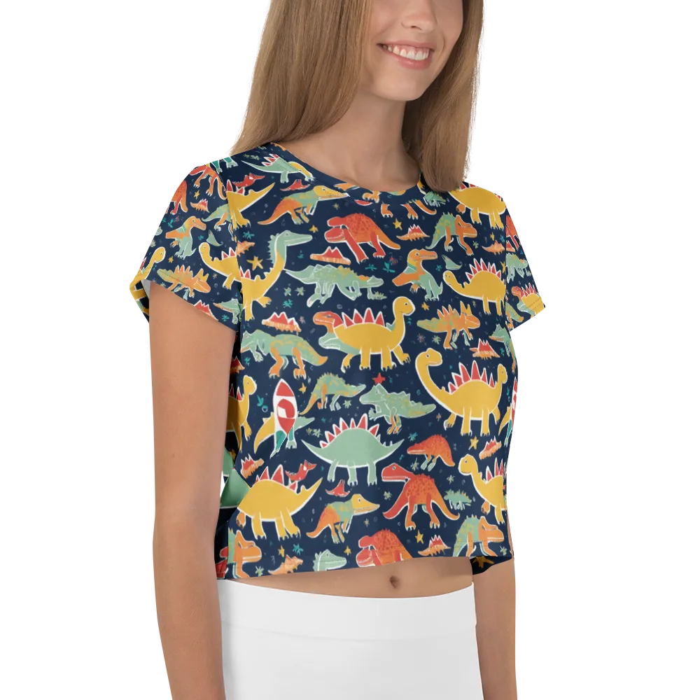 Dino Disco on Crop Tee — Right