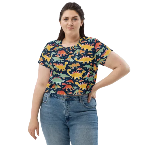 Dino Disco on a Crop Tee