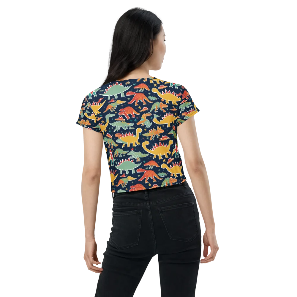 Dino Disco on Crop Tee — Back