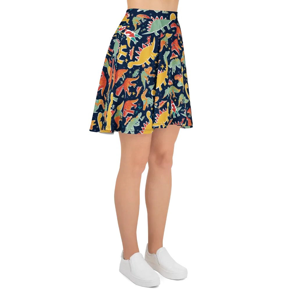 Dino Disco on Skater Skirt — Right