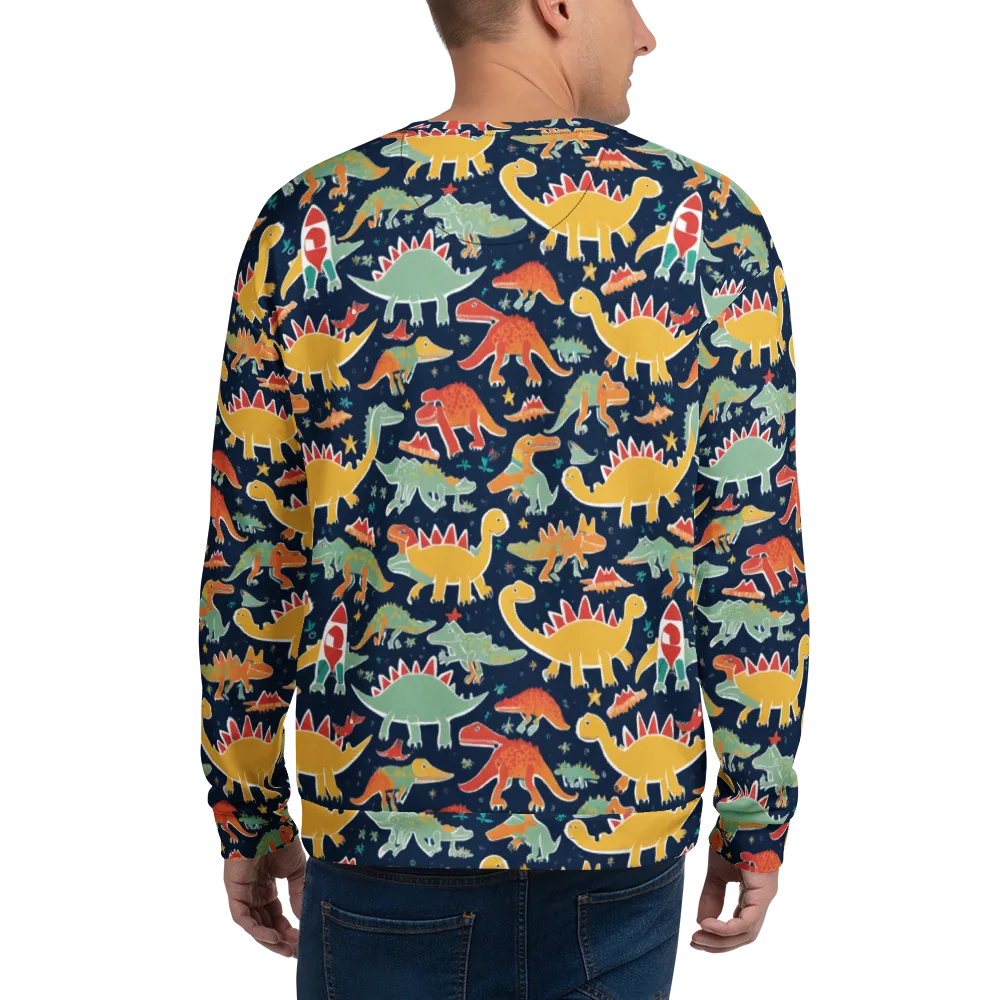 Dino Disco on Sweatshirt — Back