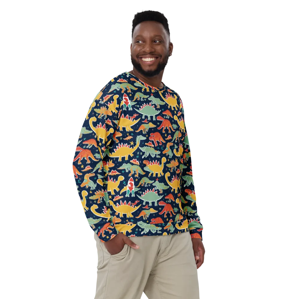 Dino Disco on Sweatshirt — Front