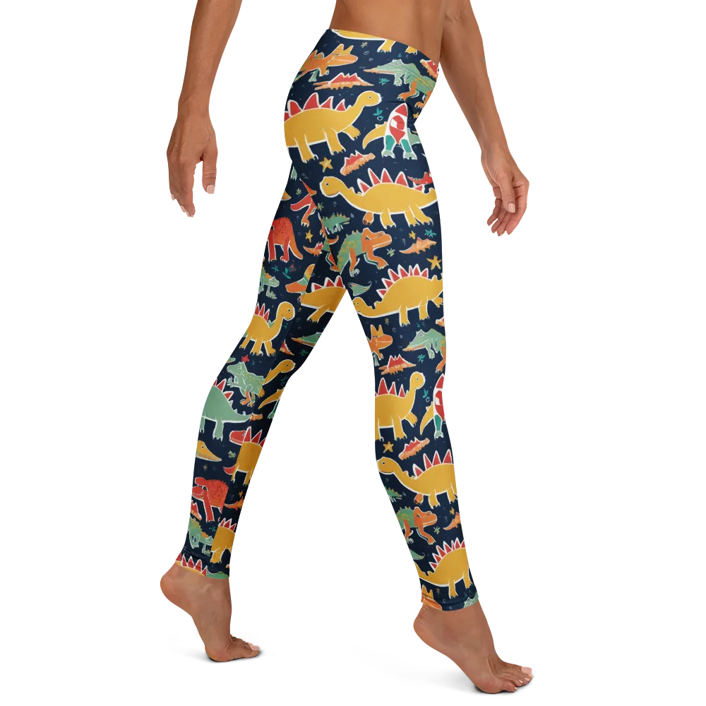 Dino Disco on Leggings — Right