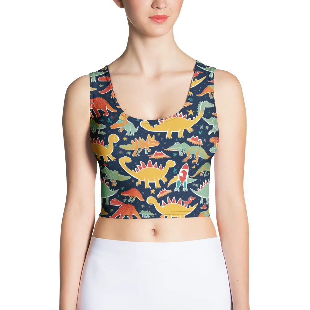 Dino Disco on Crop Top — Front