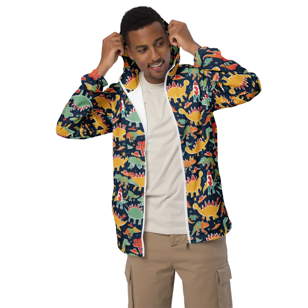 Dino Disco on Men's Windbreaker — Front