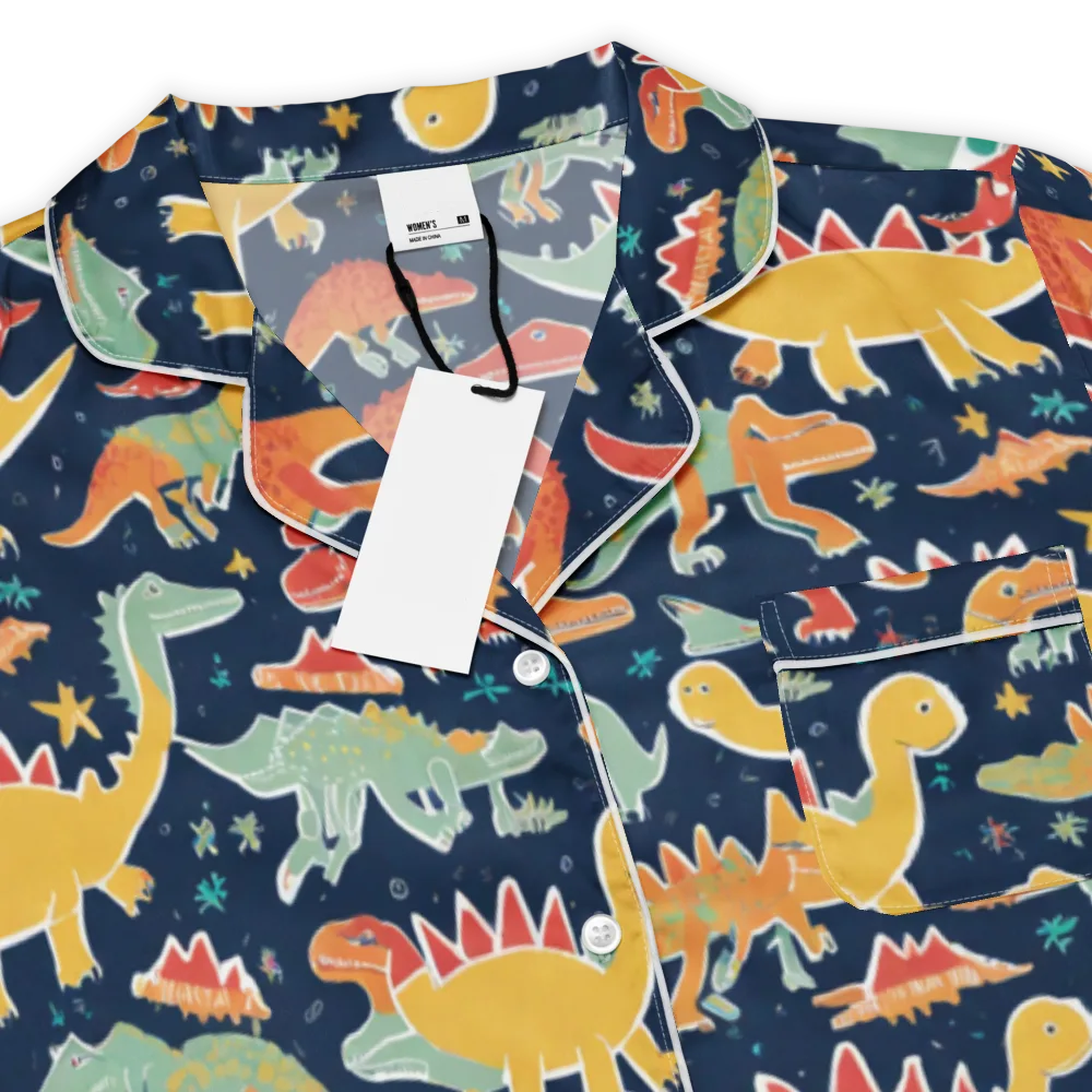Dino Disco on Women's Short Sleeve Pajama Top — Product details