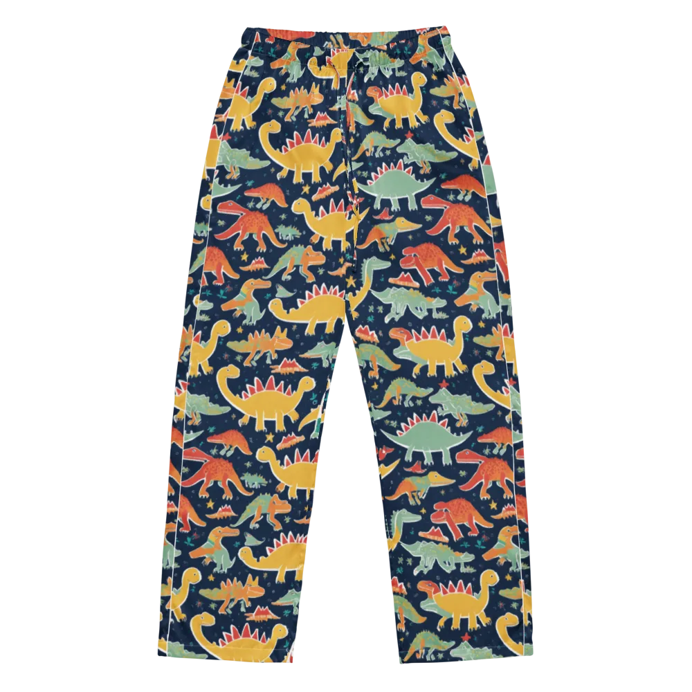 Dino Disco on Women's Pajama Pants — Front