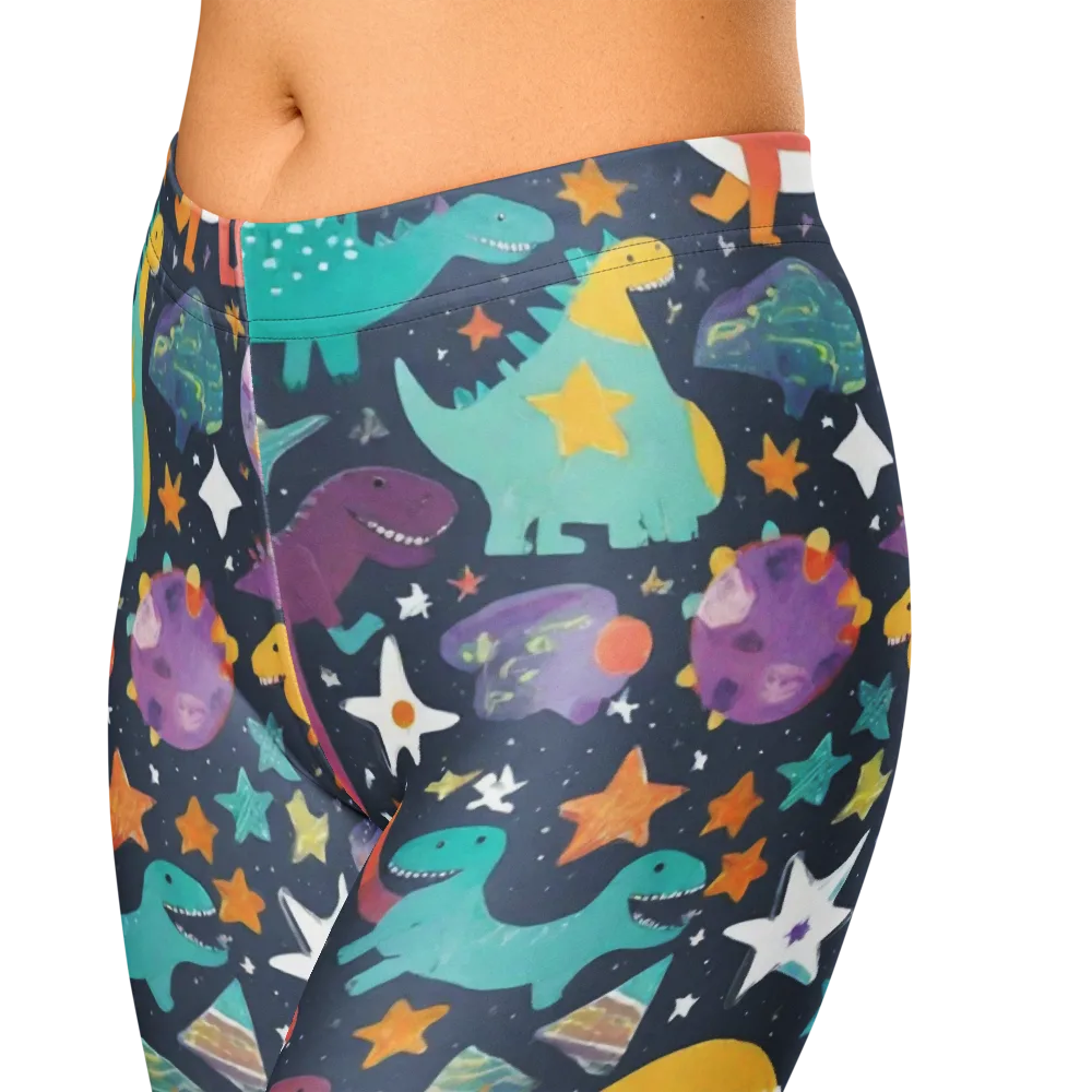 Dino Starfield on Capri Leggings — Zoomed-in
