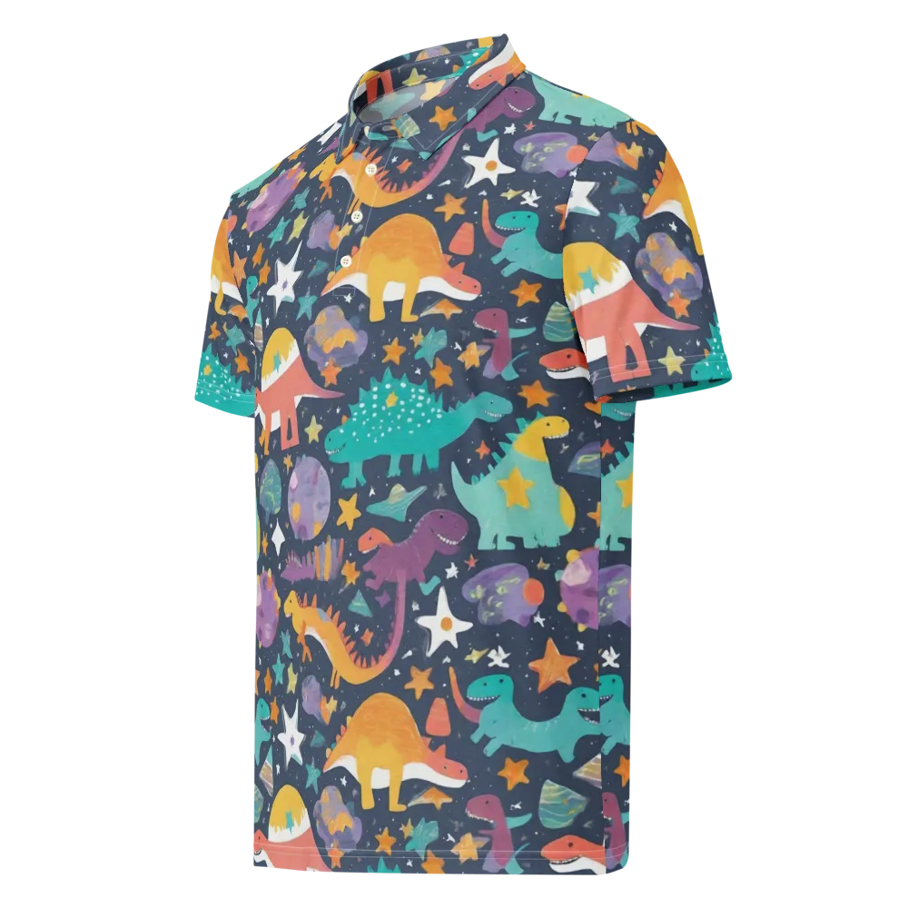 Dino Starfield on Men's Slim Fit Polo Shirt — Left Front