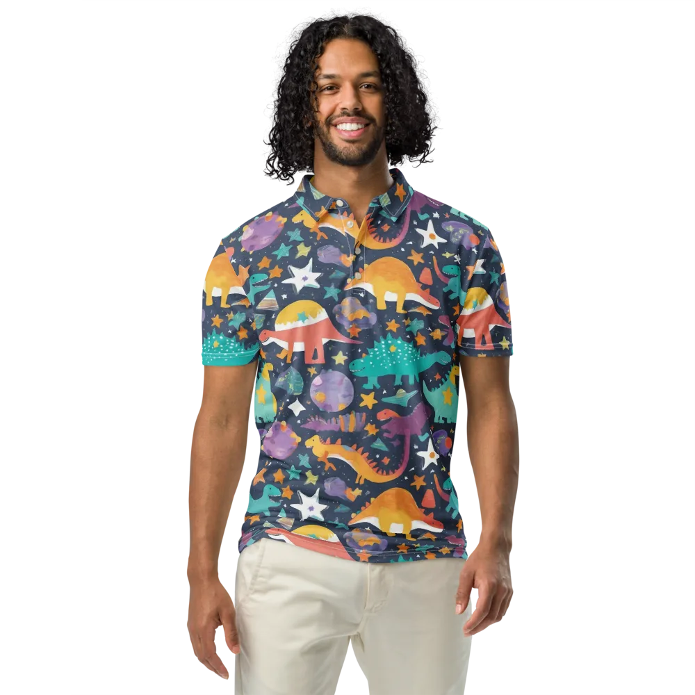 Dino Starfield on Men's Slim Fit Polo Shirt — Front