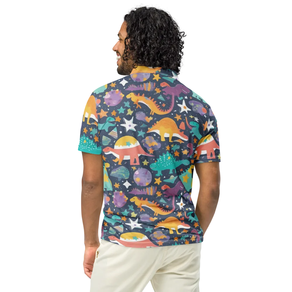 Dino Starfield on Men's Slim Fit Polo Shirt — Back