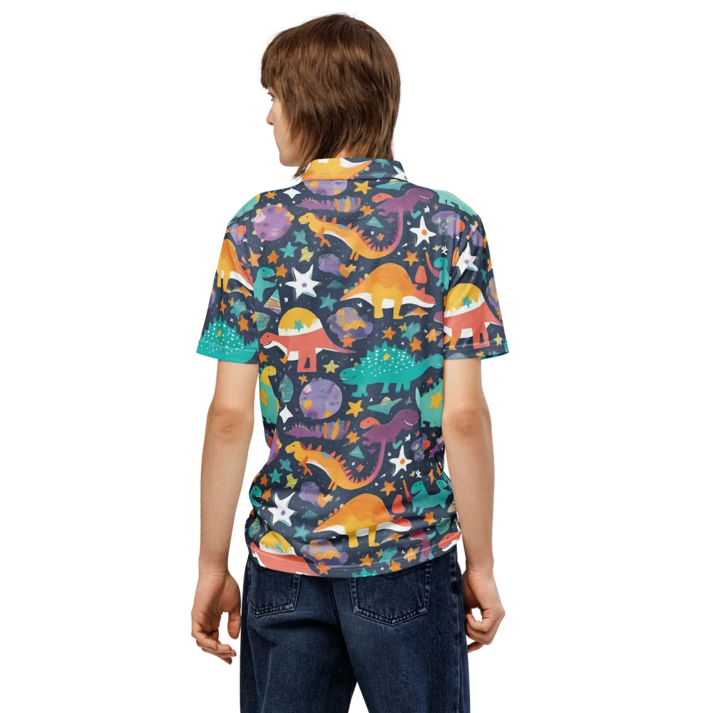 Dino Starfield on Men's Slim Fit Polo Shirt — Back