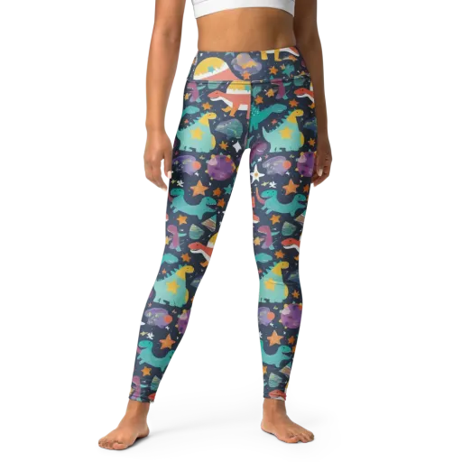 Dino Starfield on a Yoga Leggings