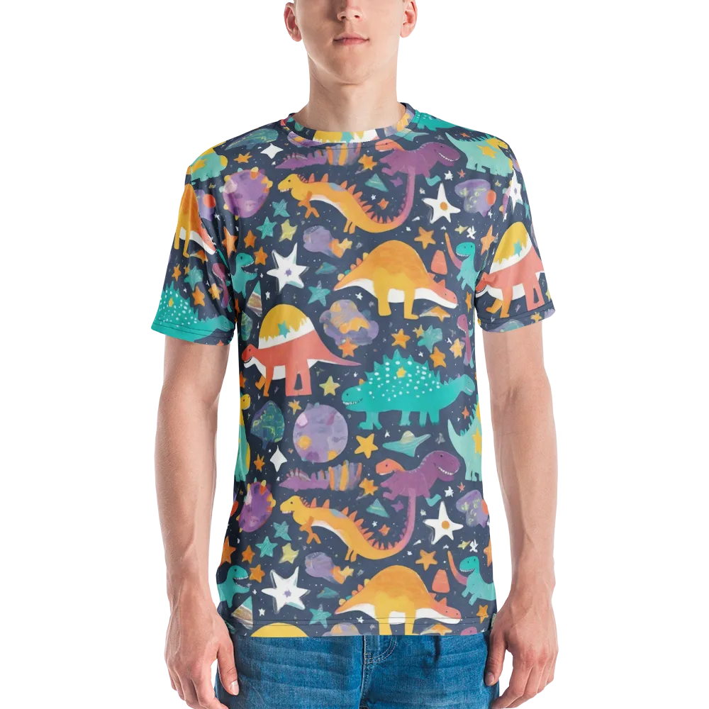 Dino Starfield on Men's Crew Neck T-Shirt — Front