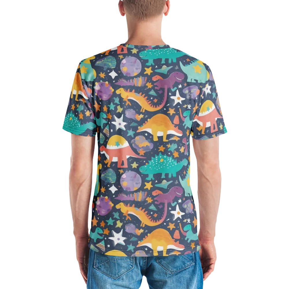 Dino Starfield on Men's Crew Neck T-Shirt — Back