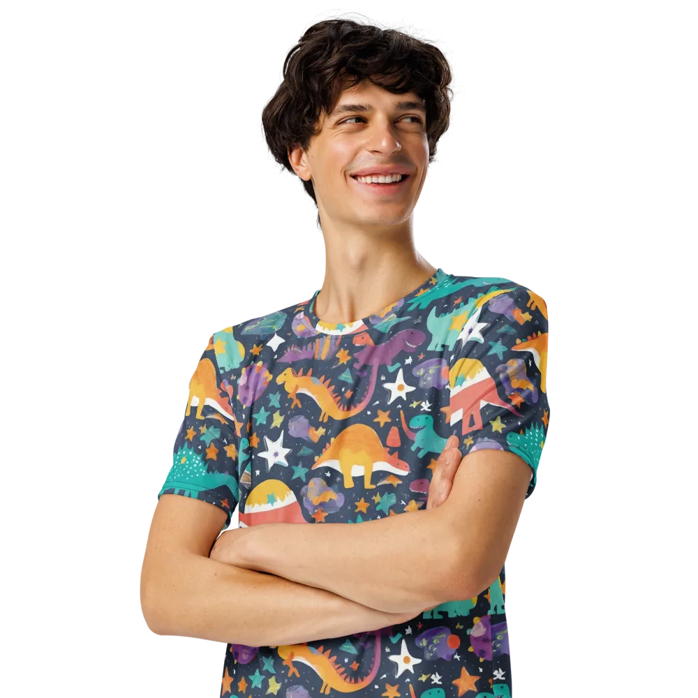 Dino Starfield on Men's Crew Neck T-Shirt — Left Front