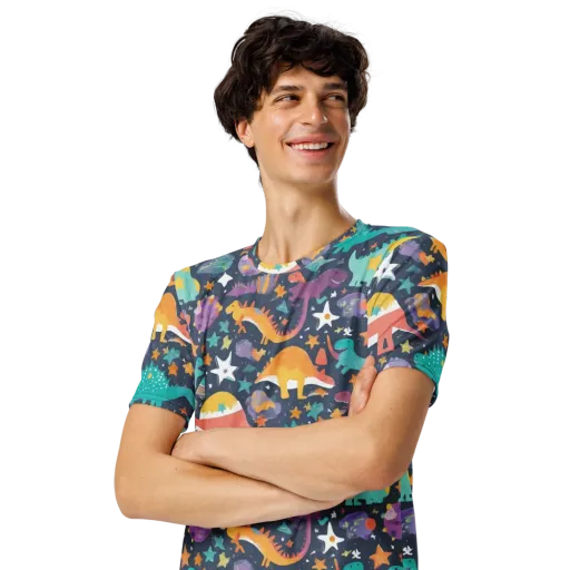 Dino Starfield on a Men's Crew Neck T-Shirt