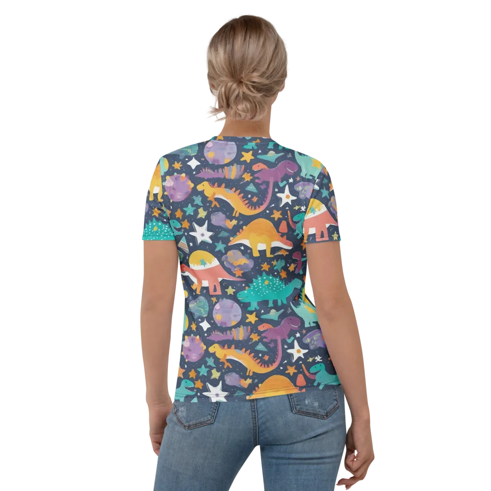 Dino Starfield on Women's Crew Neck T-Shirt — Back